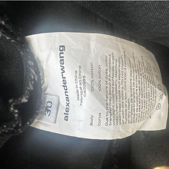 Alexander Wang Black Denim Jean Skort Size 30 EUC - Picture 4 of 5